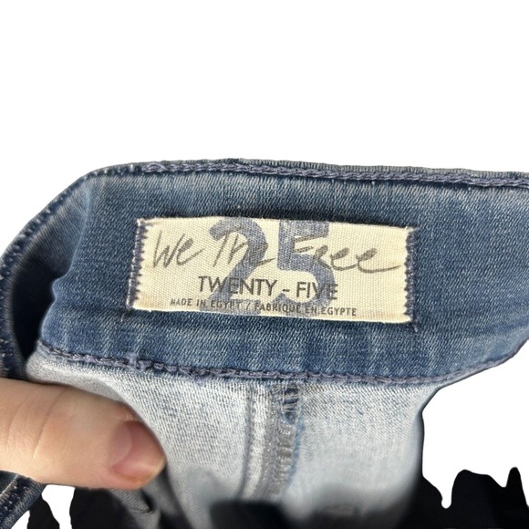 Free People Size 25 Feel Alright Skinny Jeans Stretch Pull On Denim Light Blue - Picture 4 of 8